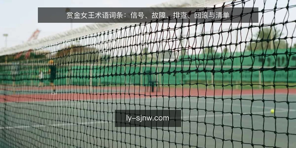 赏金女王术语词条：信号、故障、排查、回滚与清单 — 信号词条：现场先看什么 配图